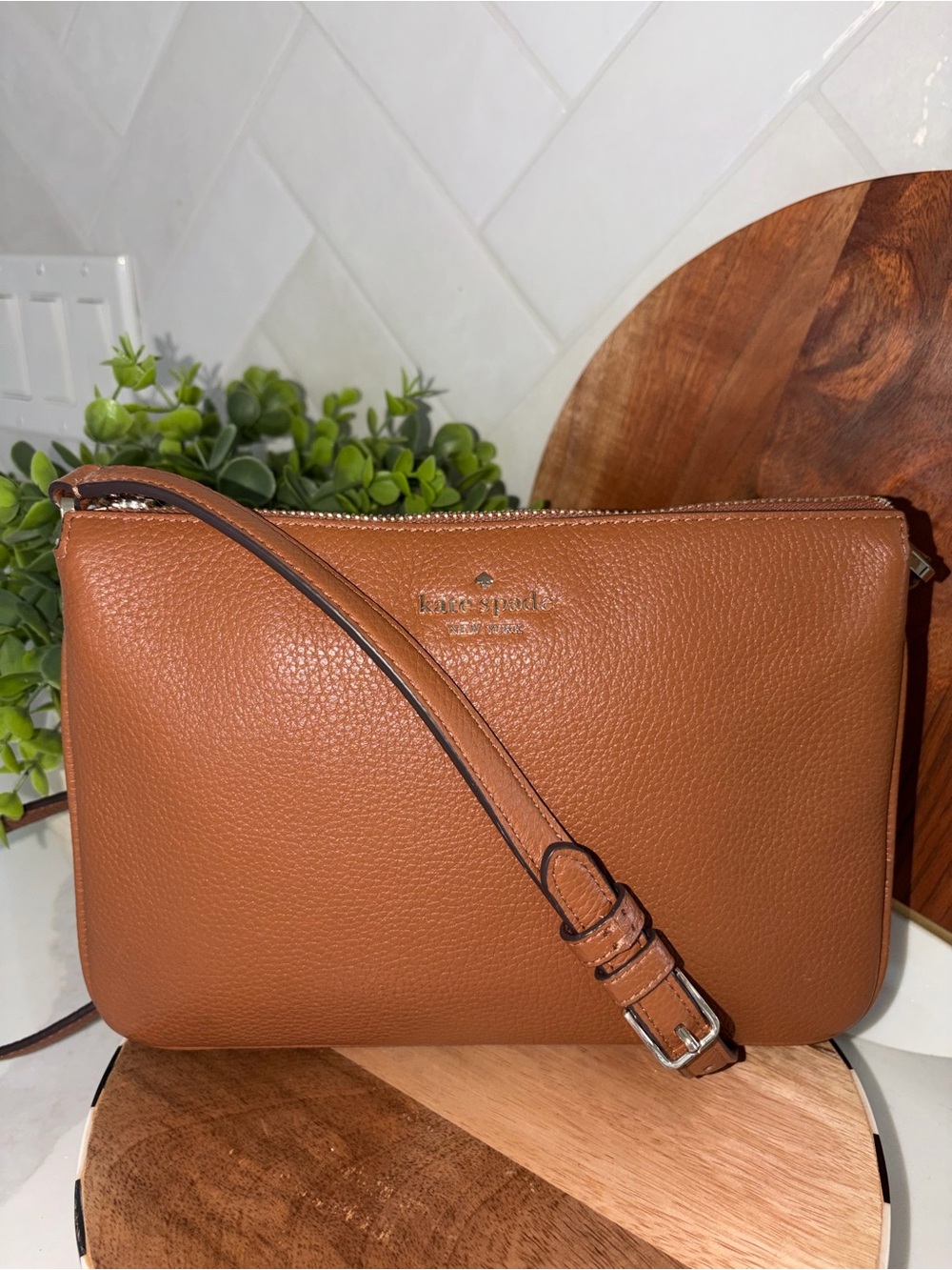 Kate Spade New York Mulberry Street Madelyne Crossbody Bag purse Warm Ginger - Picture 6 of 12